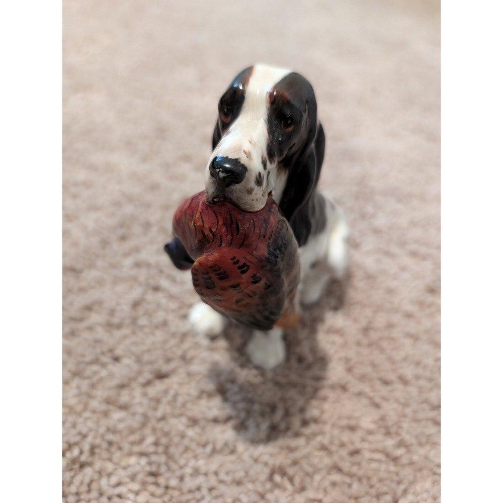 Extremely Rare Royal Doulton Large Springer Spaniel w/ Pheasant HN 1138 Figurine